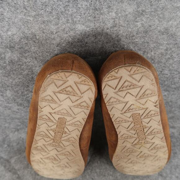 Minnetonka Shoes Womens 7 Slipper Loafer Moccasin Slip On Faux Fur Comfort Brown - Picture 10 of 11